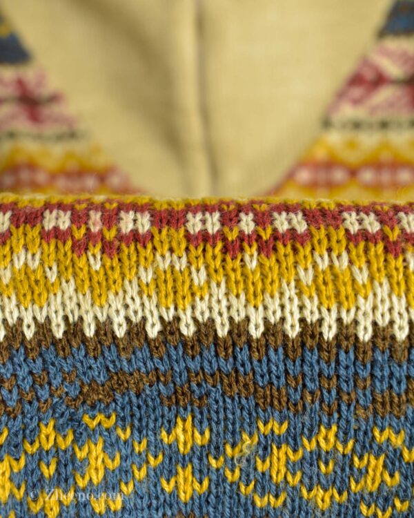 نیم زیپ وینتیج چند رنگ طرح دار