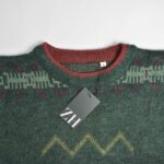 بافت وینتیج سبز طرح دار