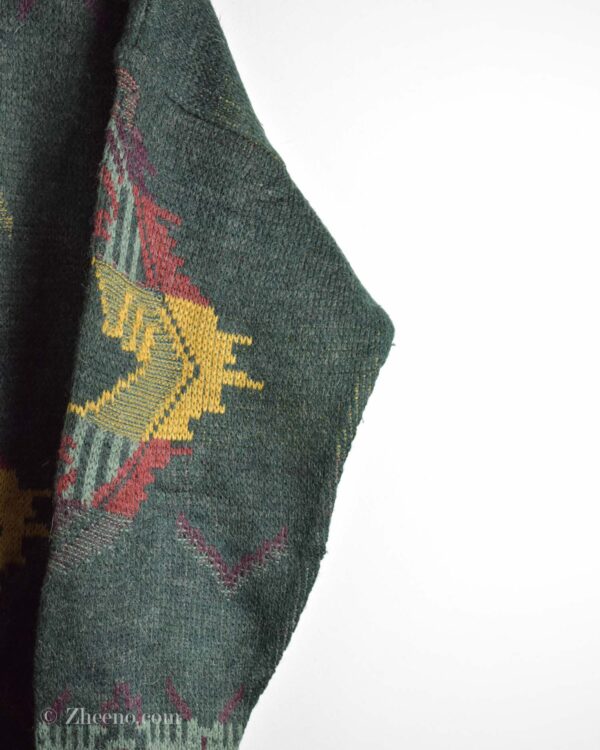 بافت وینتیج سبز طرح دار