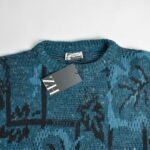 بافت وینتیج سبز آبی طرح دار