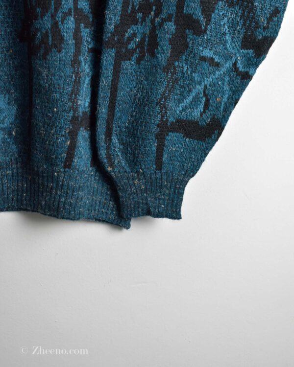 بافت وینتیج سبز آبی طرح دار