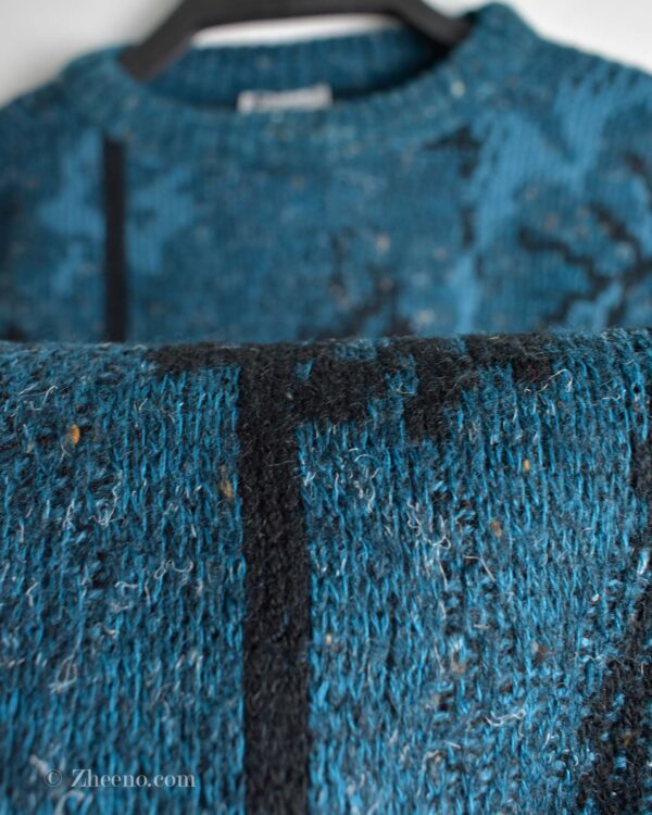 بافت وینتیج سبز آبی طرح دار