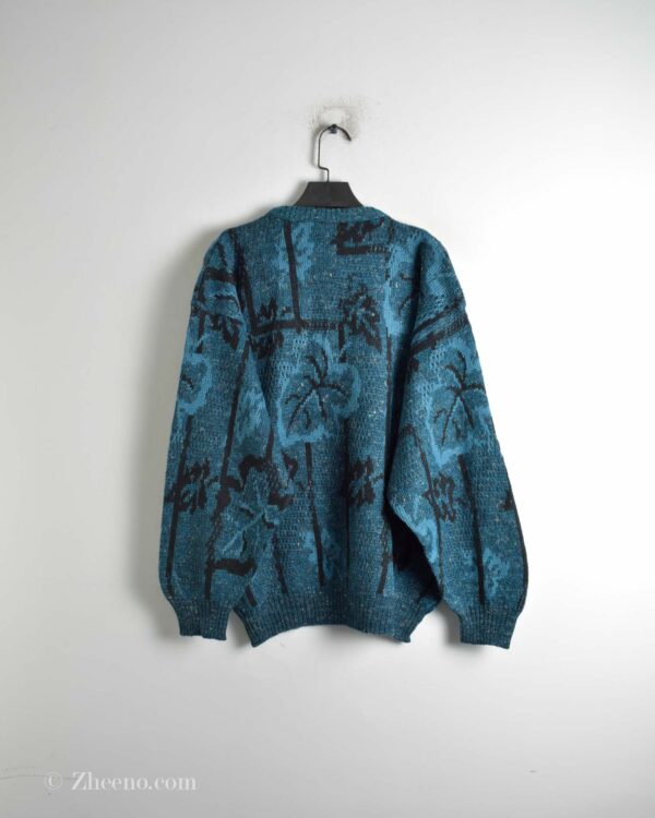 بافت وینتیج سبز آبی طرح دار