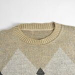 بافت وینتیج کرم طرح لوزی