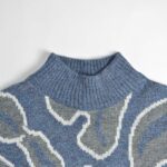 بافت وینتیج آبی طرح دار