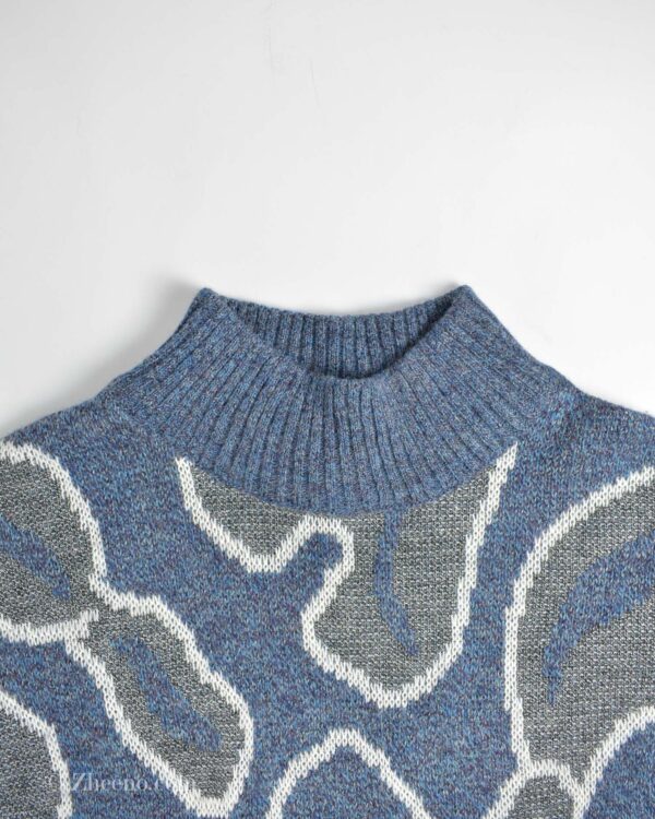 بافت وینتیج آبی طرح دار