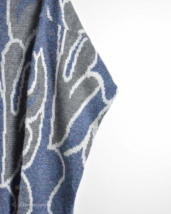 بافت وینتیج آبی طرح دار