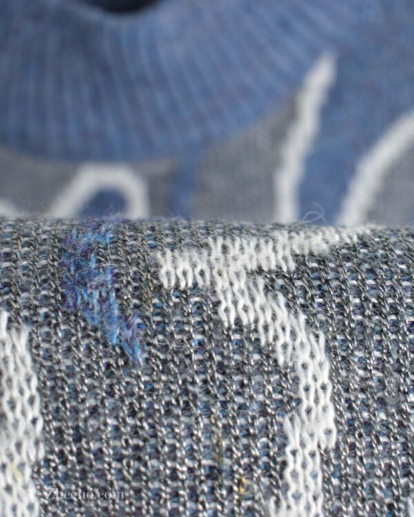 بافت وینتیج آبی طرح دار