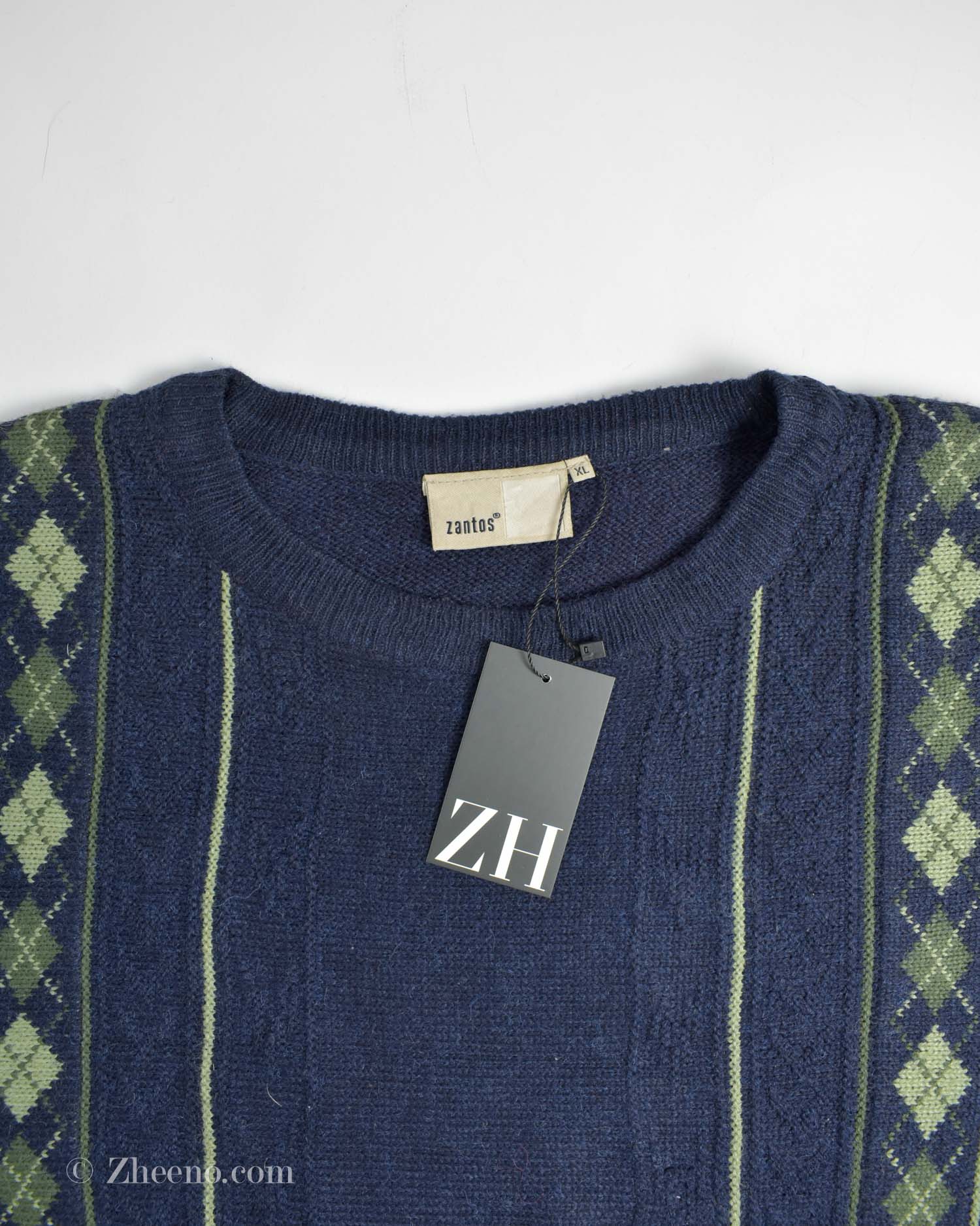 بافت وینتیج سرمه ای تیره Zantos