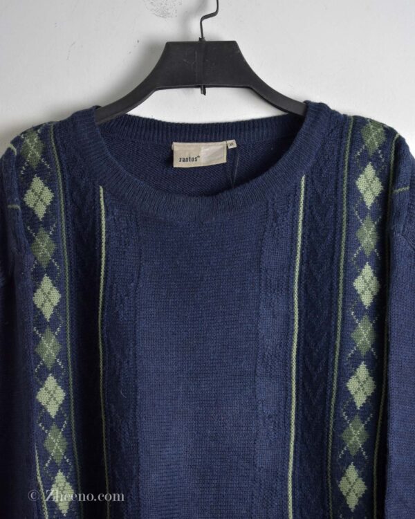 بافت وینتیج سرمه ای تیره Zantos