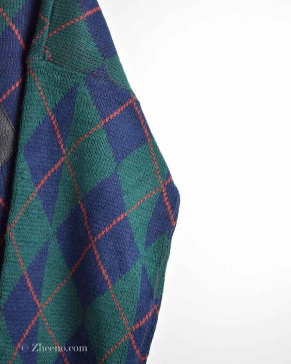 بافت وینتیج یقه هفت طرح لوزی Impact