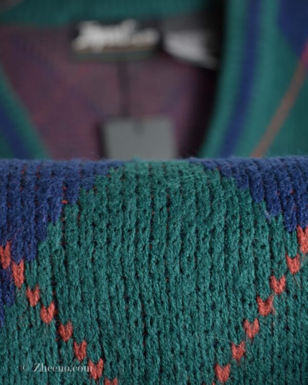 بافت وینتیج یقه هفت طرح لوزی Impact