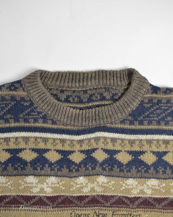 بافت وینتیج خاکی طرح دار