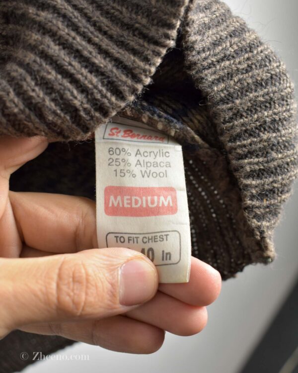 بافت وینتیج خاکی طرح دار