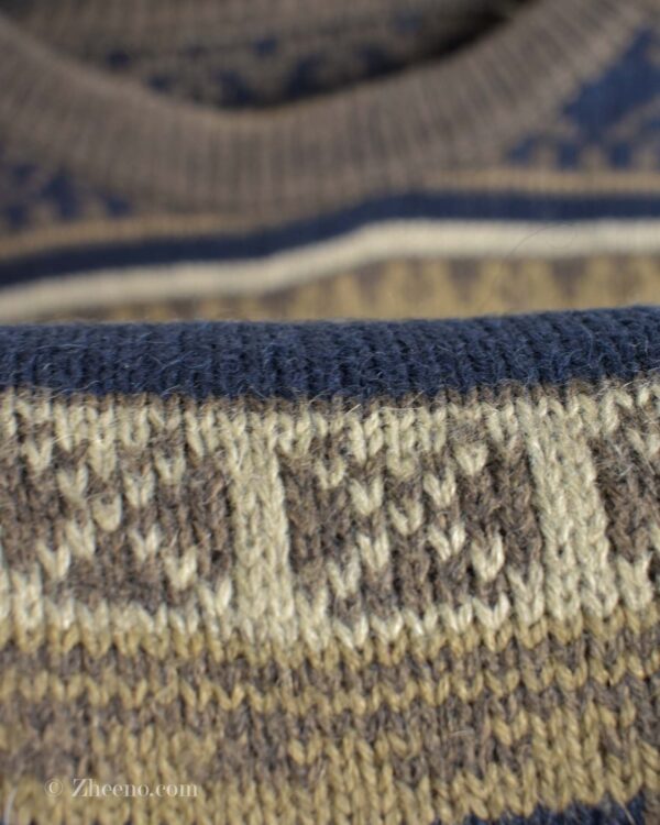 بافت وینتیج خاکی طرح دار