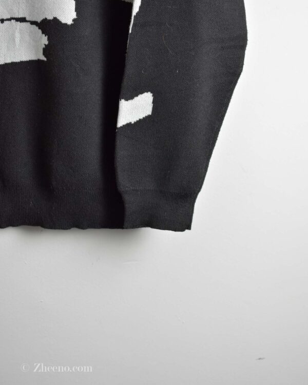 بافت وینتیج سیاه سفید Shein