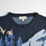 بافت وینتیج طرح دار Bleu