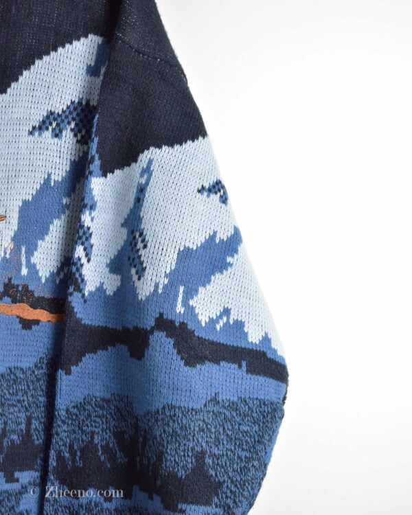 بافت وینتیج طرح دار Bleu