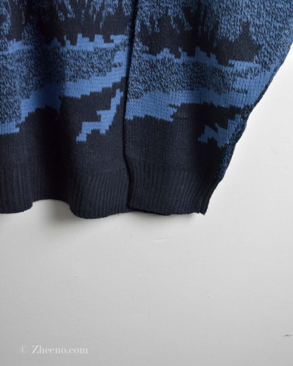 بافت وینتیج طرح دار Bleu