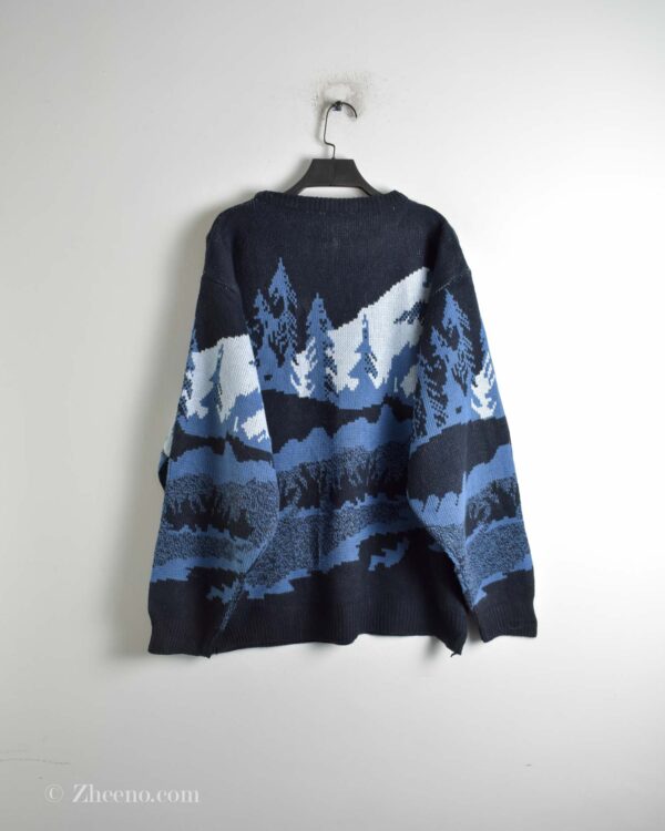 بافت وینتیج طرح دار Bleu