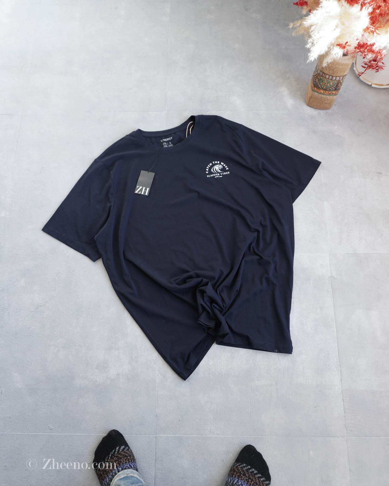 تیشرت نخی سرمه ای تیره Livergy