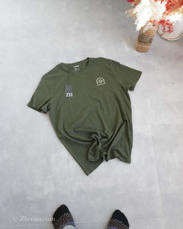 تیشرت نخی سبز پررنگ Livergy