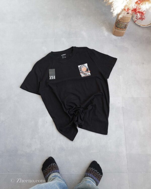 تیشرت نخی مشکی Livergy