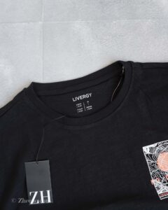 تیشرت نخی مشکی Livergy