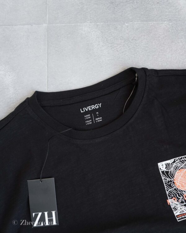 تیشرت نخی مشکی Livergy