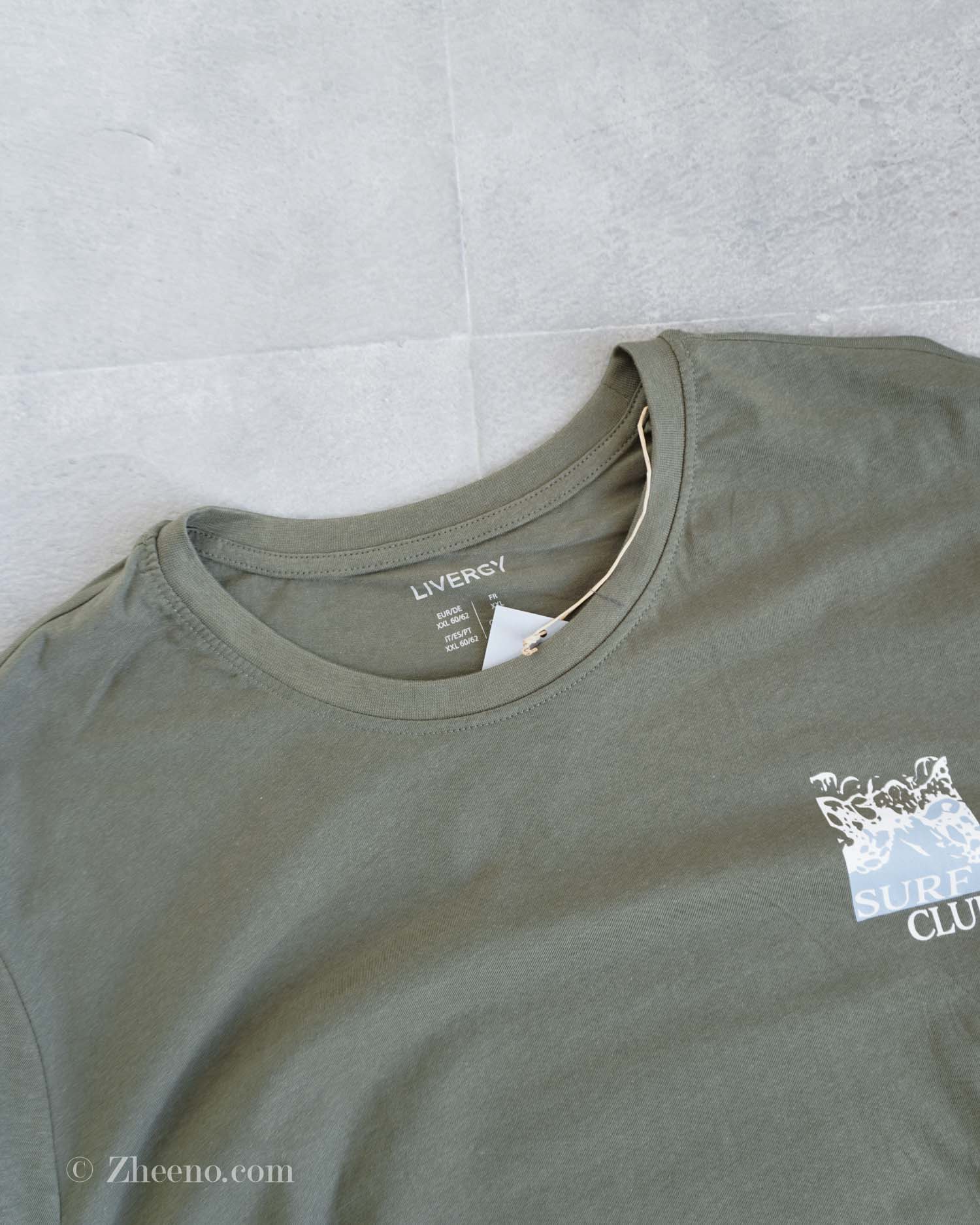 تیشرت نخی سبز Livergy