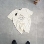 تیشرت کرم طرح دار Livergy