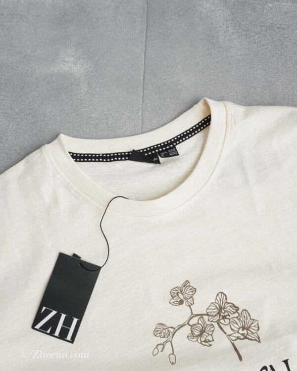 تیشرت کرم طرح دار Livergy - Image 2