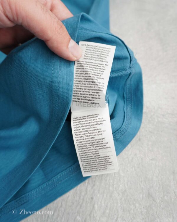 تیشرت سبزآبی طرح دار Livergy - Image 4