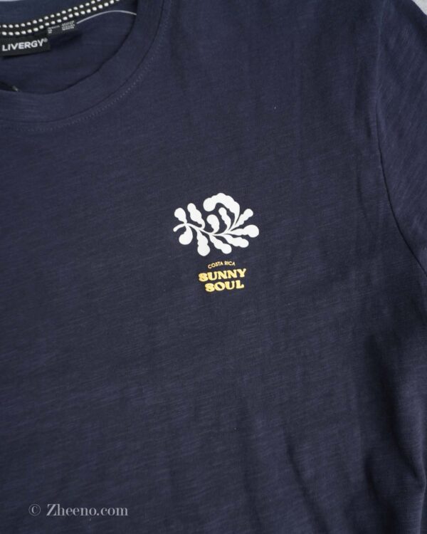 تیشرت سرمه ای طرح دار Livergy - Image 3