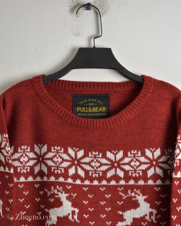 بافت کریسمسی قرمز Pull&Bear