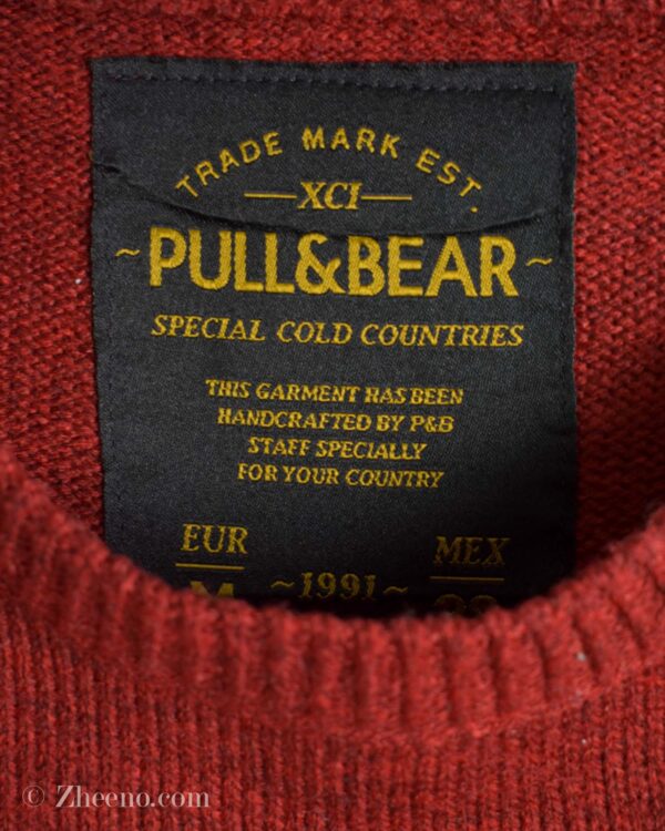 بافت کریسمسی قرمز Pull&Bear