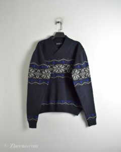 بافت وینتیج یقه دار مشکی Luciano
