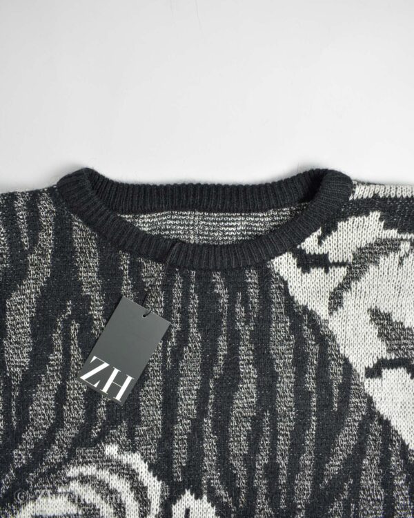 بافت وینتیج مشکی سفید