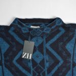 بافت وینتیج مشکی آبی Union Bay