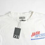 تیشرت آستین دار سفید Athlete لکه در جلو پایین