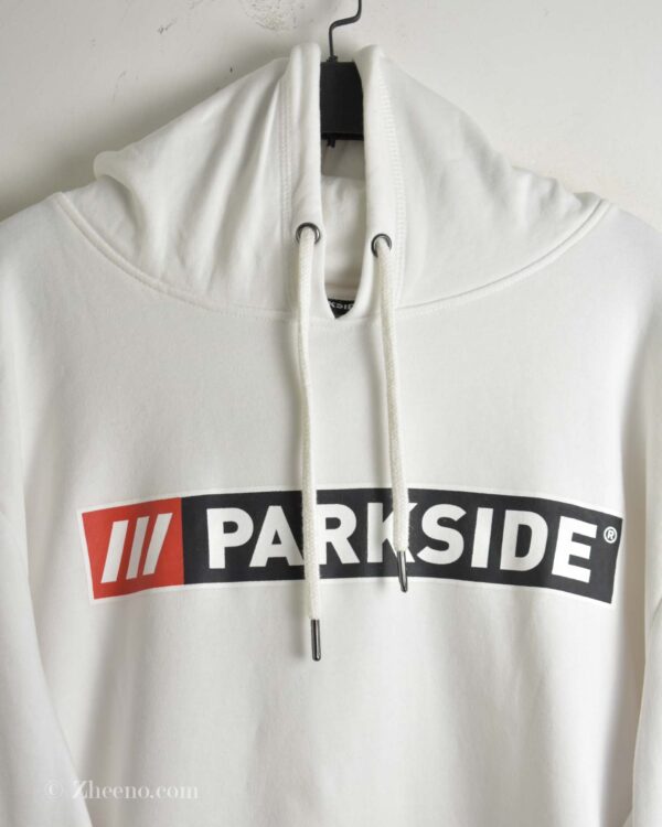 هودی سفید Parkside لکه در جلو وسط