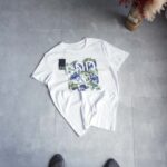 تیشرت سفید طرح دار Livergy