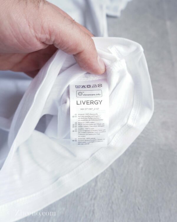 تیشرت سفید طرح دار Livergy - Image 4