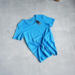 تیشرت نخی آبی Clockhouse