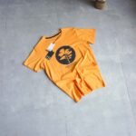 تیشرت نخی مردانه پرتقالی Ebound denim