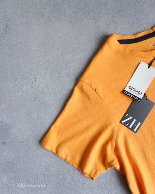 تیشرت نخی مردانه پرتقالی Ebound denim - Image 4