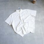 پیراهن لینن شیری ساده آستین کوتاه Livergy