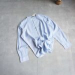 پیراهن نخی آستین بلند آبی ساده Livergy
