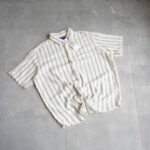 پیراهن نخی طرح لینن سفید راه راه Jack&Jones