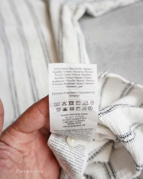 پیراهن نخی طرح لینن سفید راه راه Jack&Jones